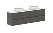 ADP Glacier Ensuite All Drawer Twin Wall Hung Vanity - 1800mm / Benchtop / Double Bowl