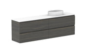 ADP Glacier Ensuite All Drawer Twin Wall Hung Vanity - 1800mm / Benchtop / Right Hand Bowl