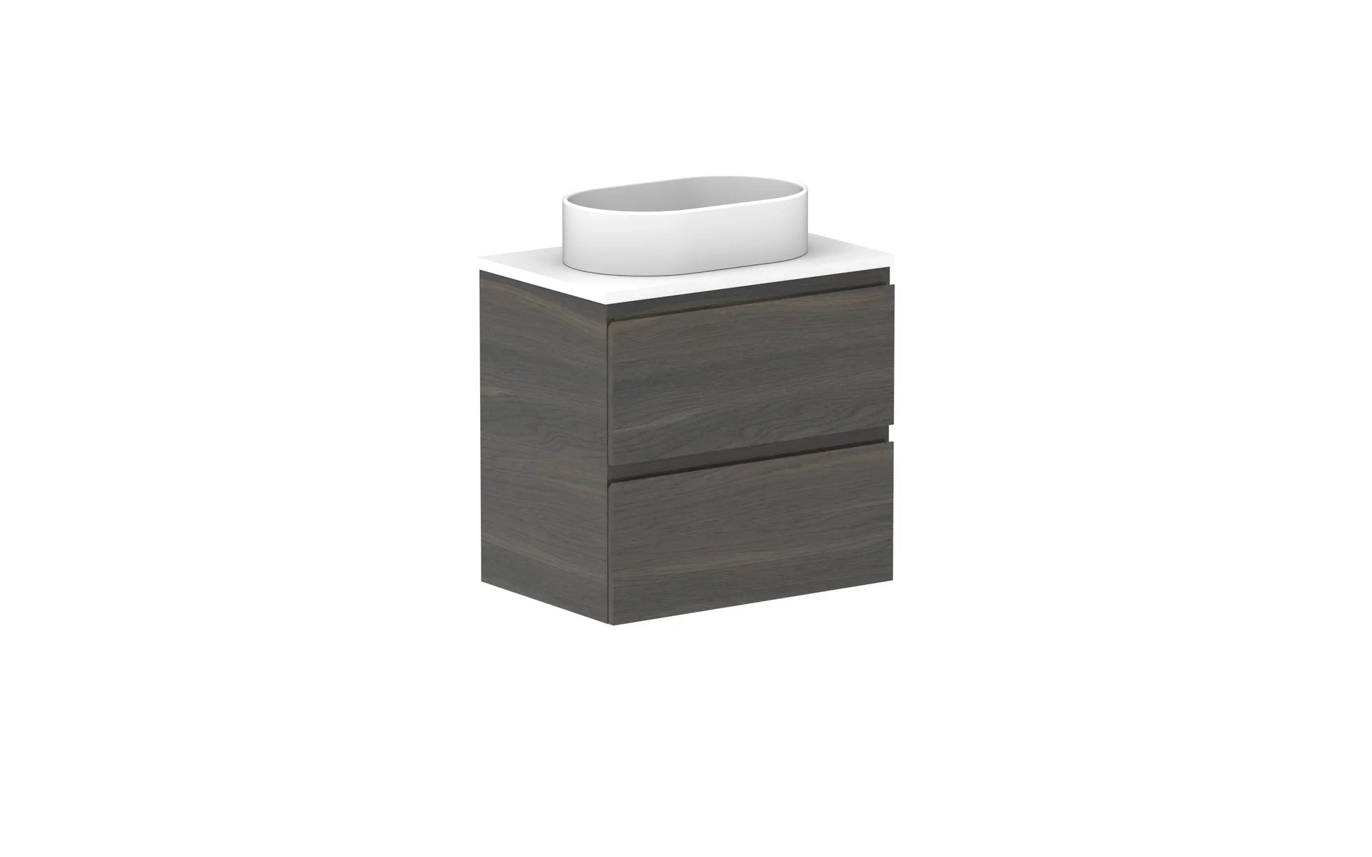 ADP Glacier Ensuite All Drawer Twin Wall Hung Vanity - 600mm / Benchtop / Centre Bowl