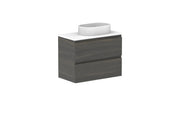 ADP Glacier Ensuite All Drawer Twin Wall Hung Vanity - 750mm / Benchtop / Right Hand Bowl
