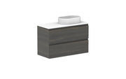 ADP Glacier Ensuite All Drawer Twin Wall Hung Vanity - 900mm / Benchtop / Right Hand Bowl