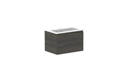 ADP Glacier Ensuite All Drawer Slim Wall Hung Vanity - 600mm / Cast Marble Moulded Top / Centre Bowl