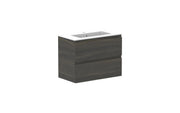 ADP Glacier Ensuite All Drawer Twin Wall Hung Vanity - 750mm / Cast Marble Moulded Top / Centre Bowl
