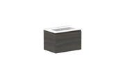 ADP Glacier Ensuite All Drawer Slim Wall Hung Vanity - 600mm / Ceramic Moulded Top / Centre Bowl
