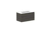 ADP Glacier Ensuite All Drawer Slim Wall Hung Vanity - 750mm / Ceramic Moulded Top / Centre Bowl