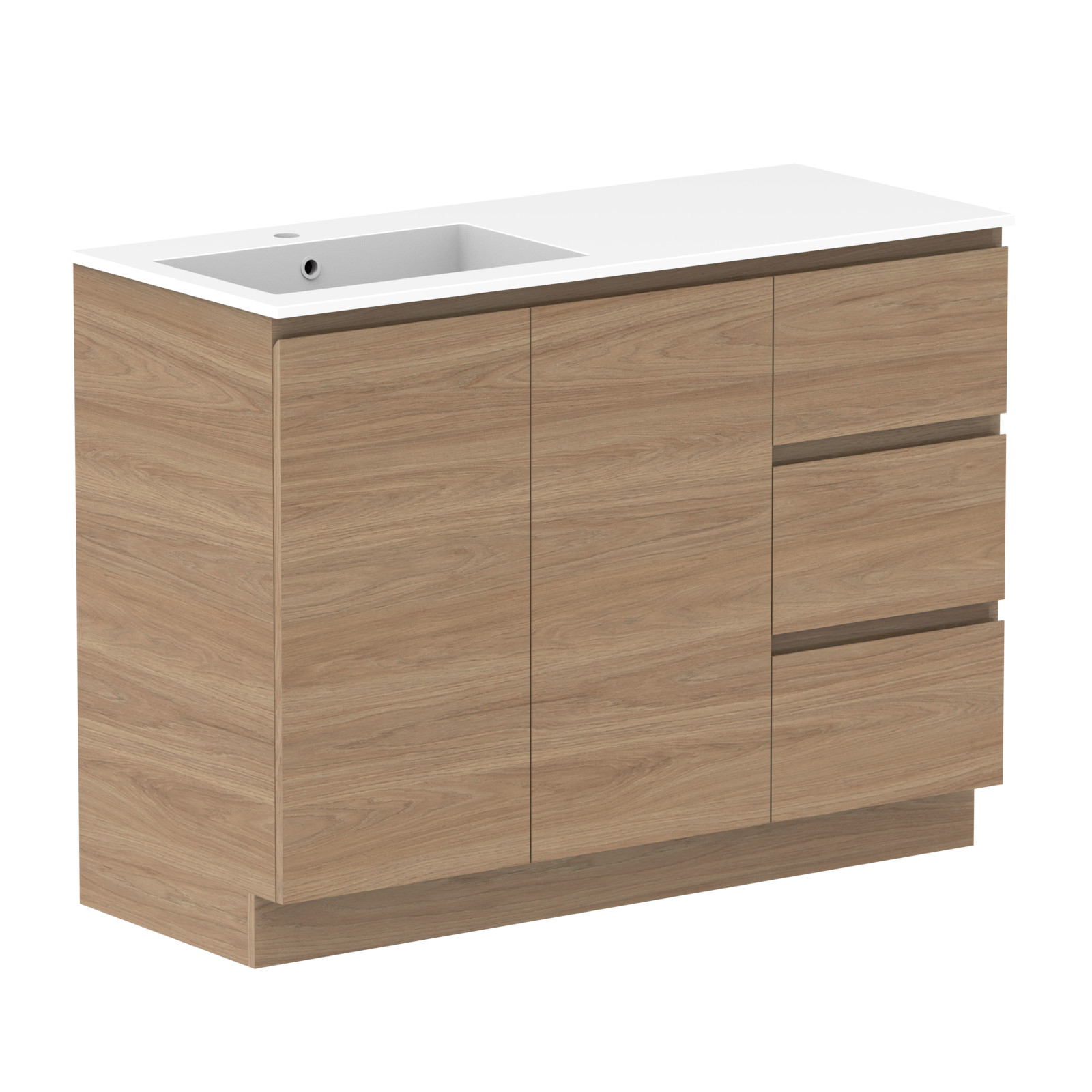 ADP Glacier Lite Door & Drawer Trio Freestanding Vanity