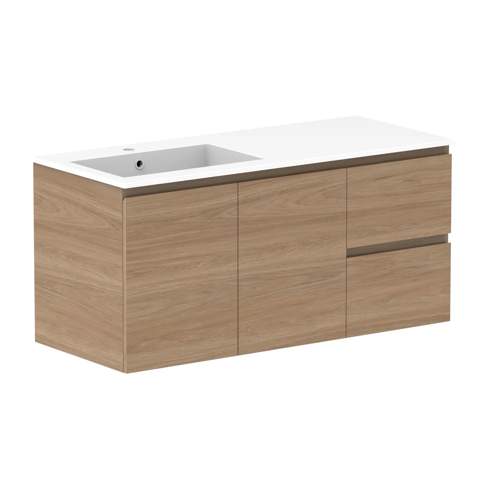 ADP Glacier Lite Door & Drawer Twin Wall Hung Vanity