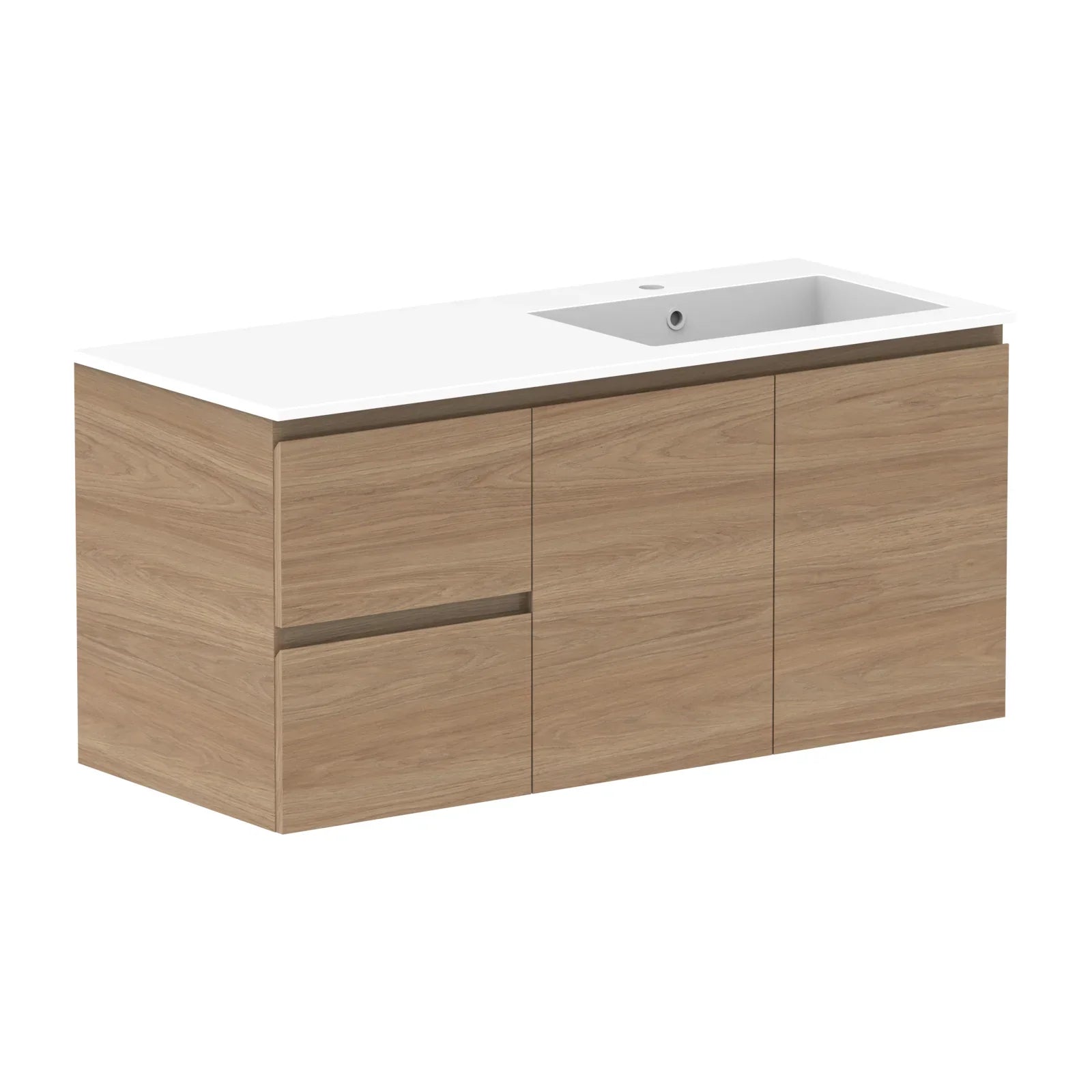 ADP Glacier Lite Door & Drawer Twin Wall Hung Vanity