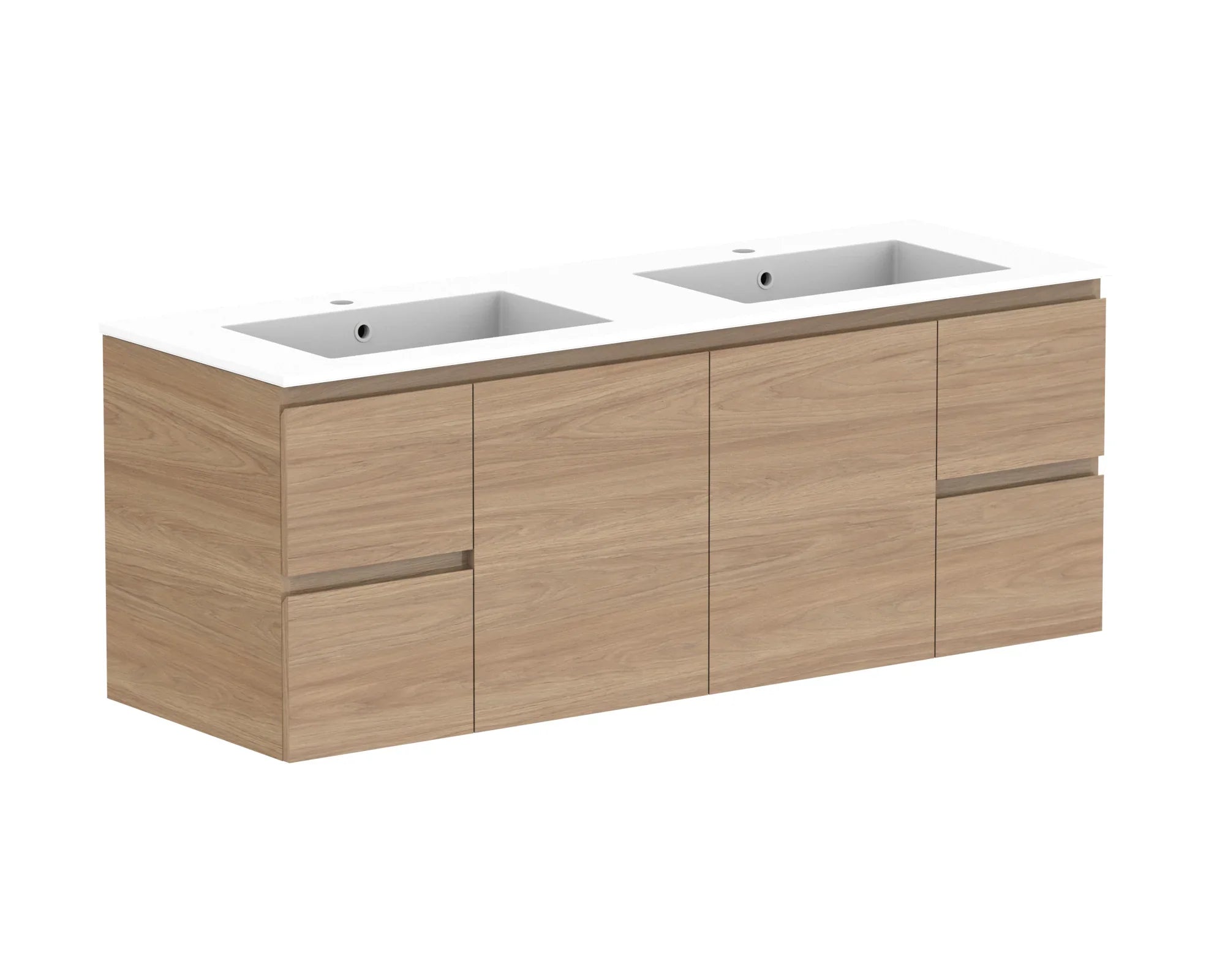 ADP Glacier Lite Door & Drawer Twin Wall Hung Vanity