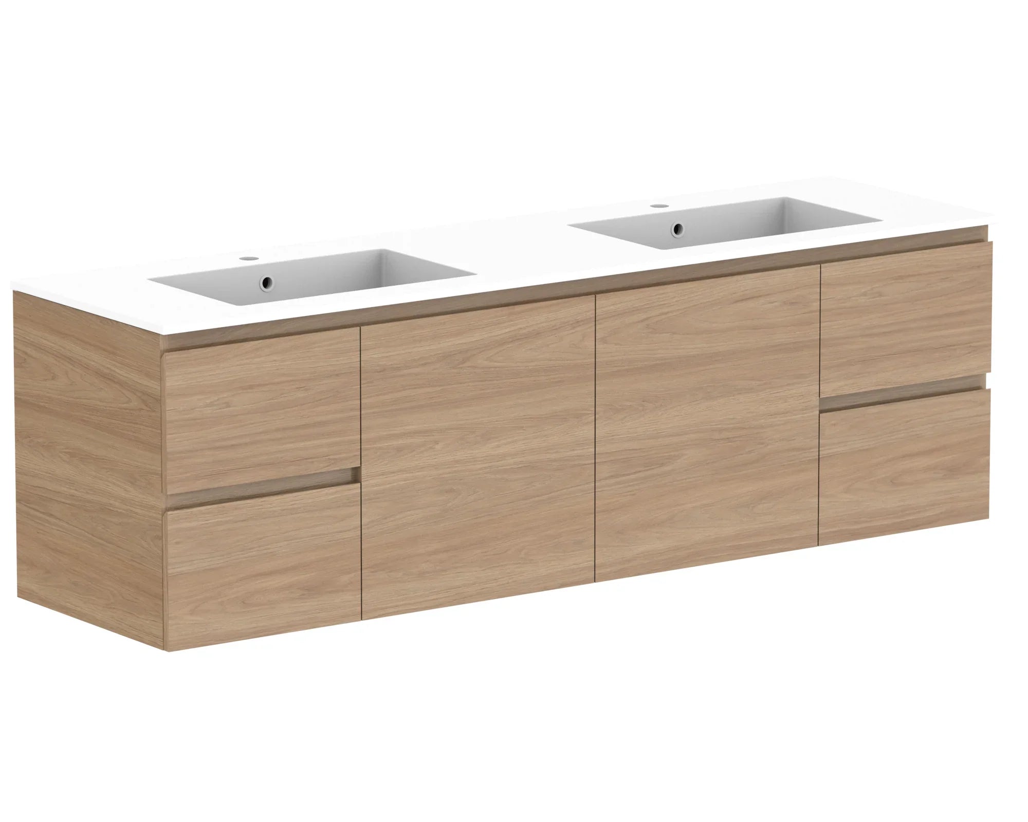 ADP Glacier Lite Door & Drawer Twin Wall Hung Vanity