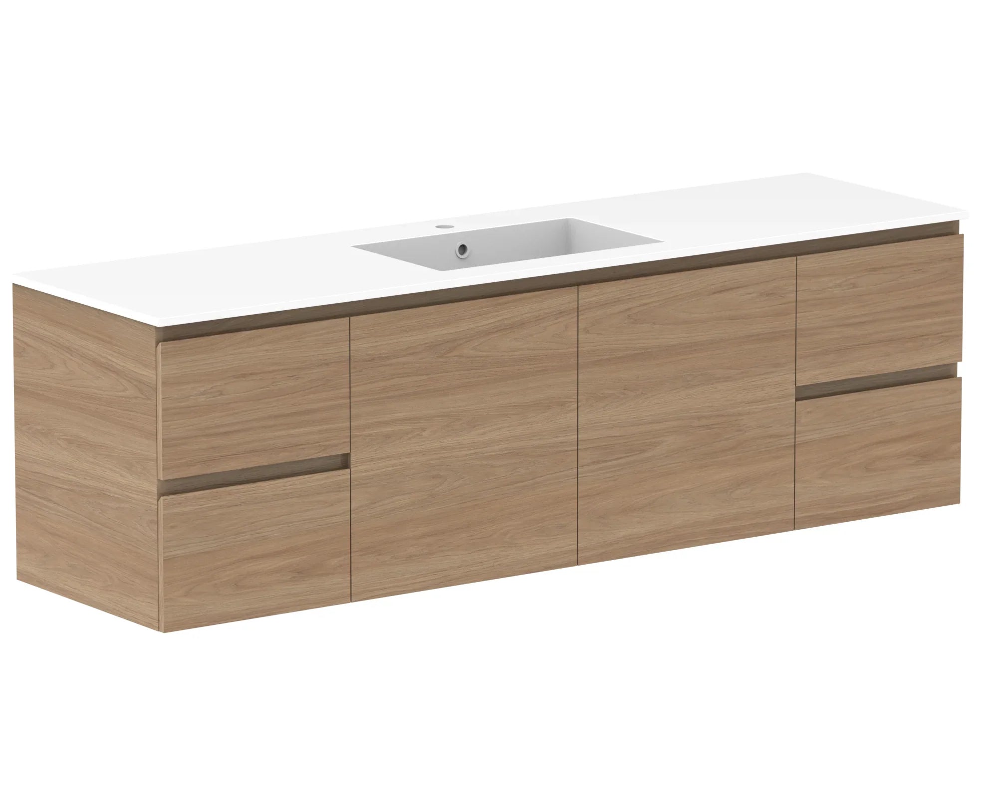 ADP Glacier Lite Door & Drawer Twin Wall Hung Vanity