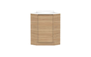 ADP Glacier Corner Freestanding Vanity - 600x600mm / Stone Benchtop / Centre Bowl