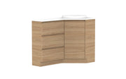 ADP Glacier Corner Freestanding Vanity - 600x1200mm / Stone Benchtop / Right Hand Bowl