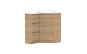 ADP Glacier Corner Freestanding Vanity - 600x900mm / Stone Benchtop / Right Hand Bowl