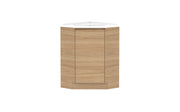 ADP Glacier Corner Freestanding Vanity - 600x600mm / Cast Marble Moulded Top / Centre Bowl