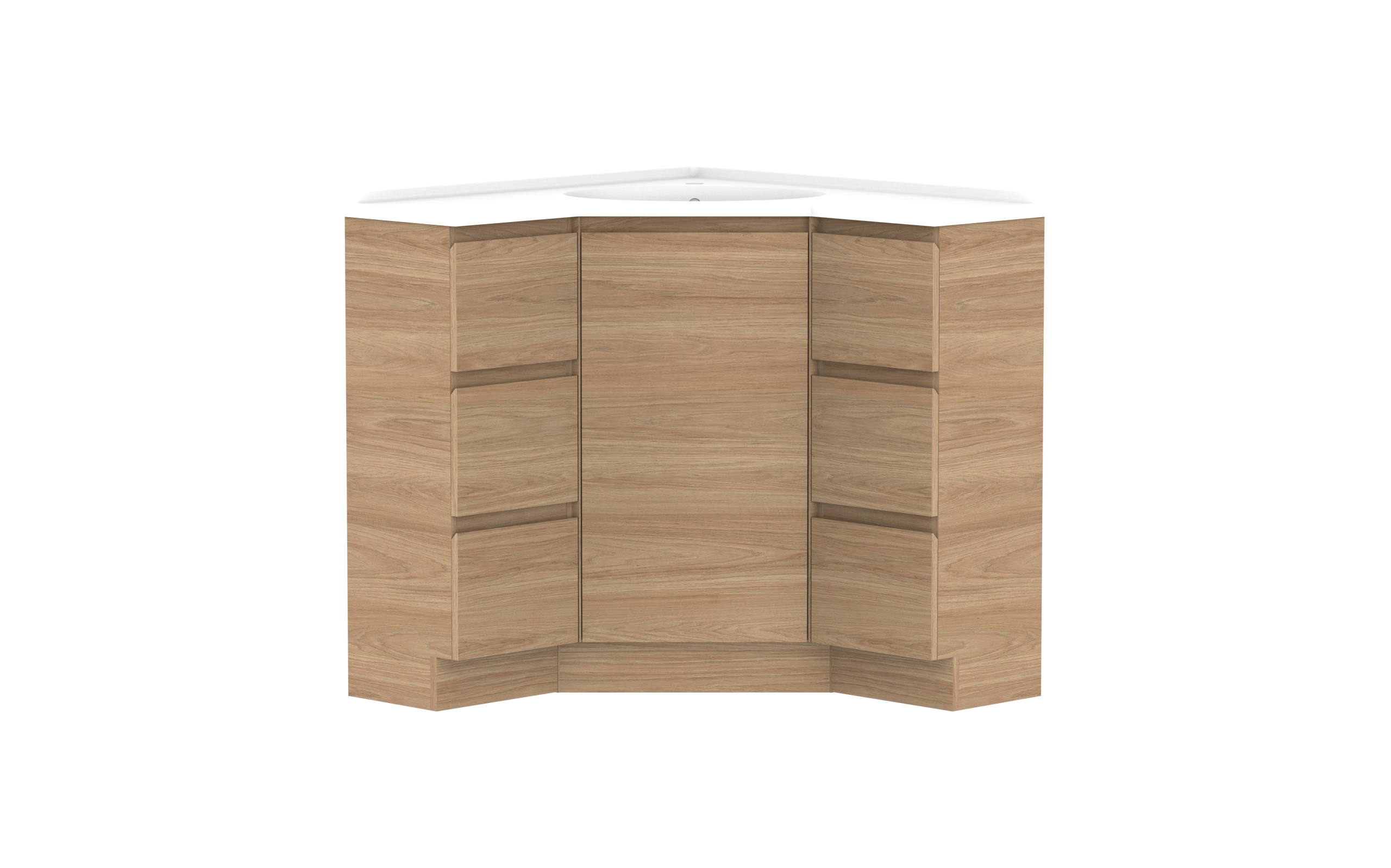 ADP Glacier Lite Corner Freestanding Vanity