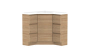 ADP Glacier Corner Freestanding Vanity - 900x900mm / Cast Marble Moulded Top / Centre Bowl
