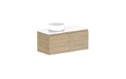 ADP Glacier Ensuite All Door Slim Wall Hung Vanity - 900mm / Benchtop / Left Hand Bowl