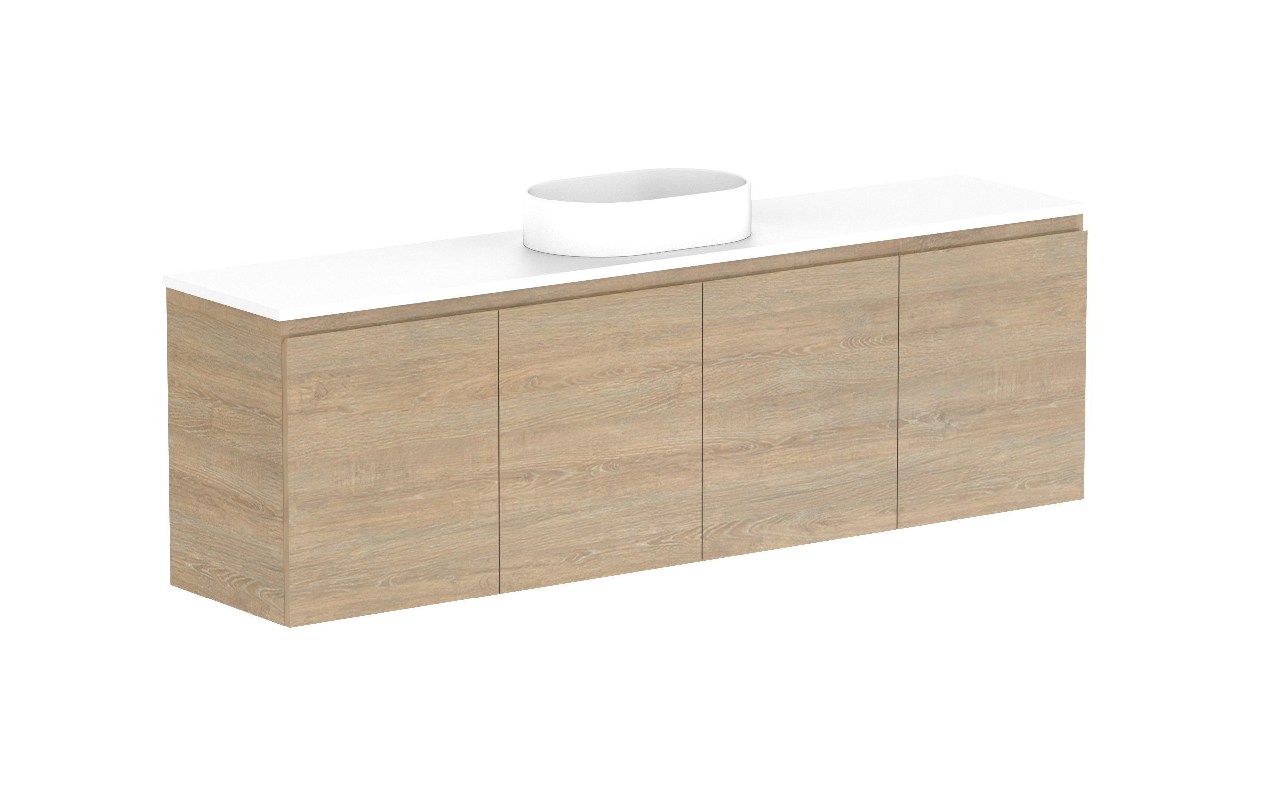 ADP Glacier Lite Ensuite All Door Twin Wall Hung Vanity