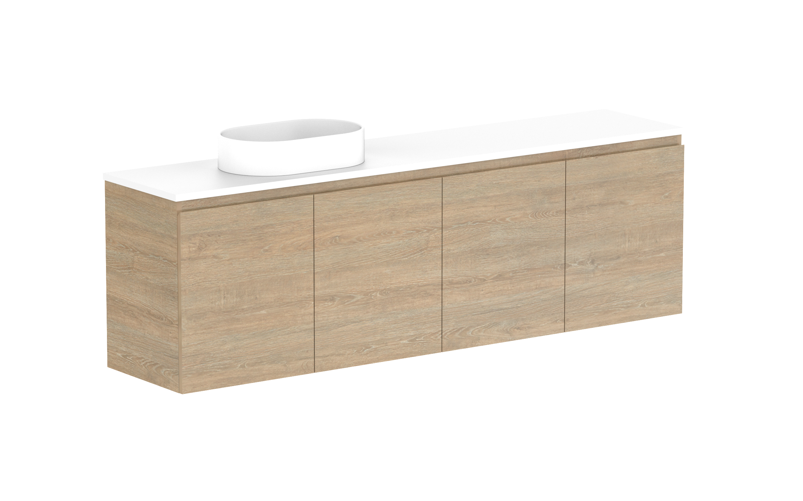 ADP Glacier Lite Ensuite All Door Twin Wall Hung Vanity