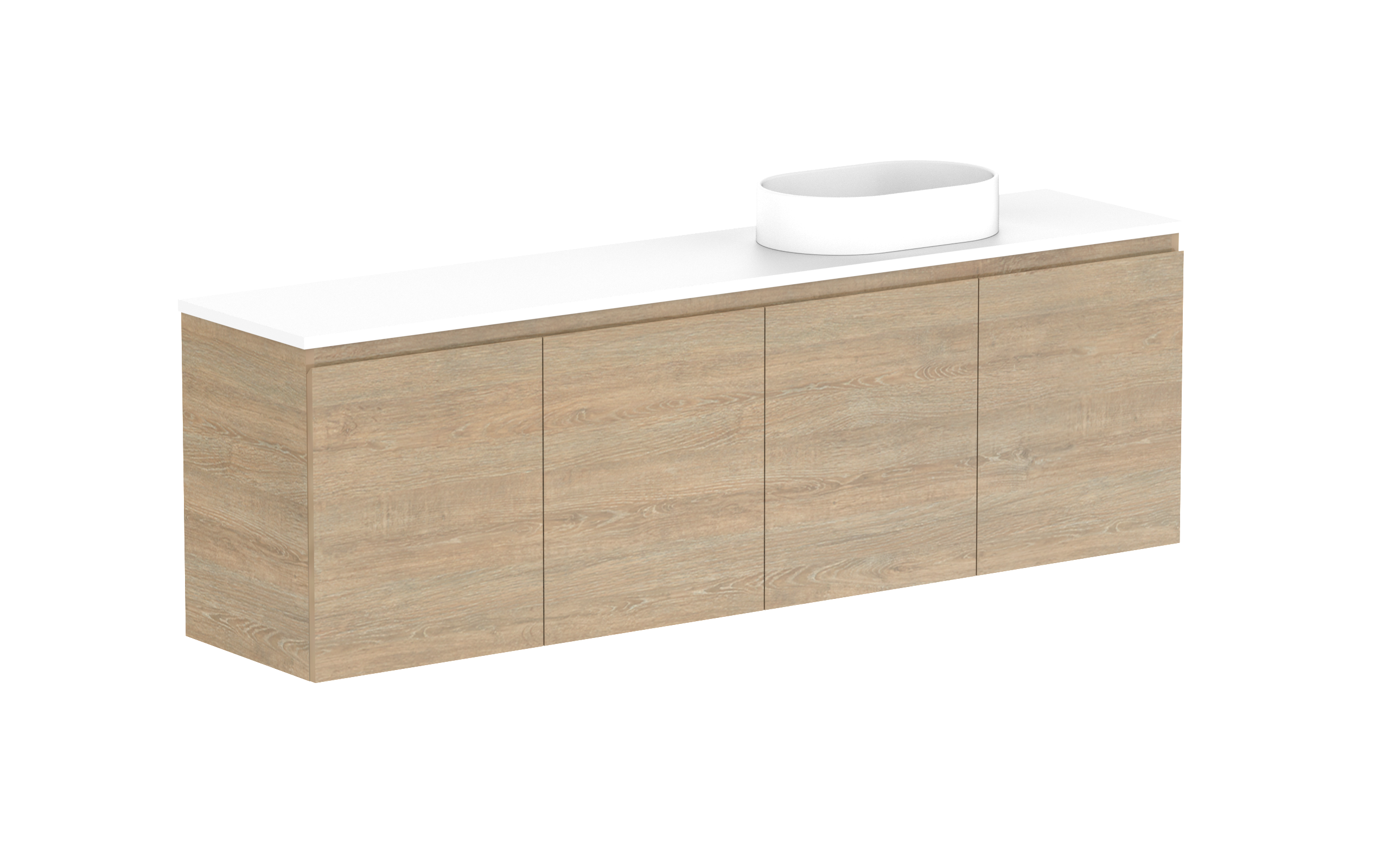 ADP Glacier Lite Ensuite All Door Twin Wall Hung Vanity