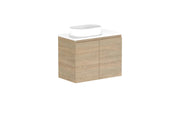 ADP Glacier Ensuite All Door Twin Wall Hung Vanity - 750mm / Benchtop / Left Hand Bowl