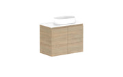 ADP Glacier Ensuite All Door Twin Wall Hung Vanity - 750mm / Benchtop / Right Hand Bowl