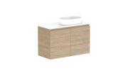 ADP Glacier Ensuite All Door Twin Wall Hung Vanity - 900mm / Benchtop / Right Hand Bowl