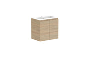 ADP Glacier Ensuite All Door Twin Wall Hung Vanity - 600mm / Cast Marble Moulded Top / Centre Bowl