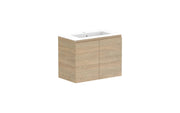 ADP Glacier Ensuite All Door Twin Wall Hung Vanity - 750mm / Cast Marble Moulded Top / Centre Bowl