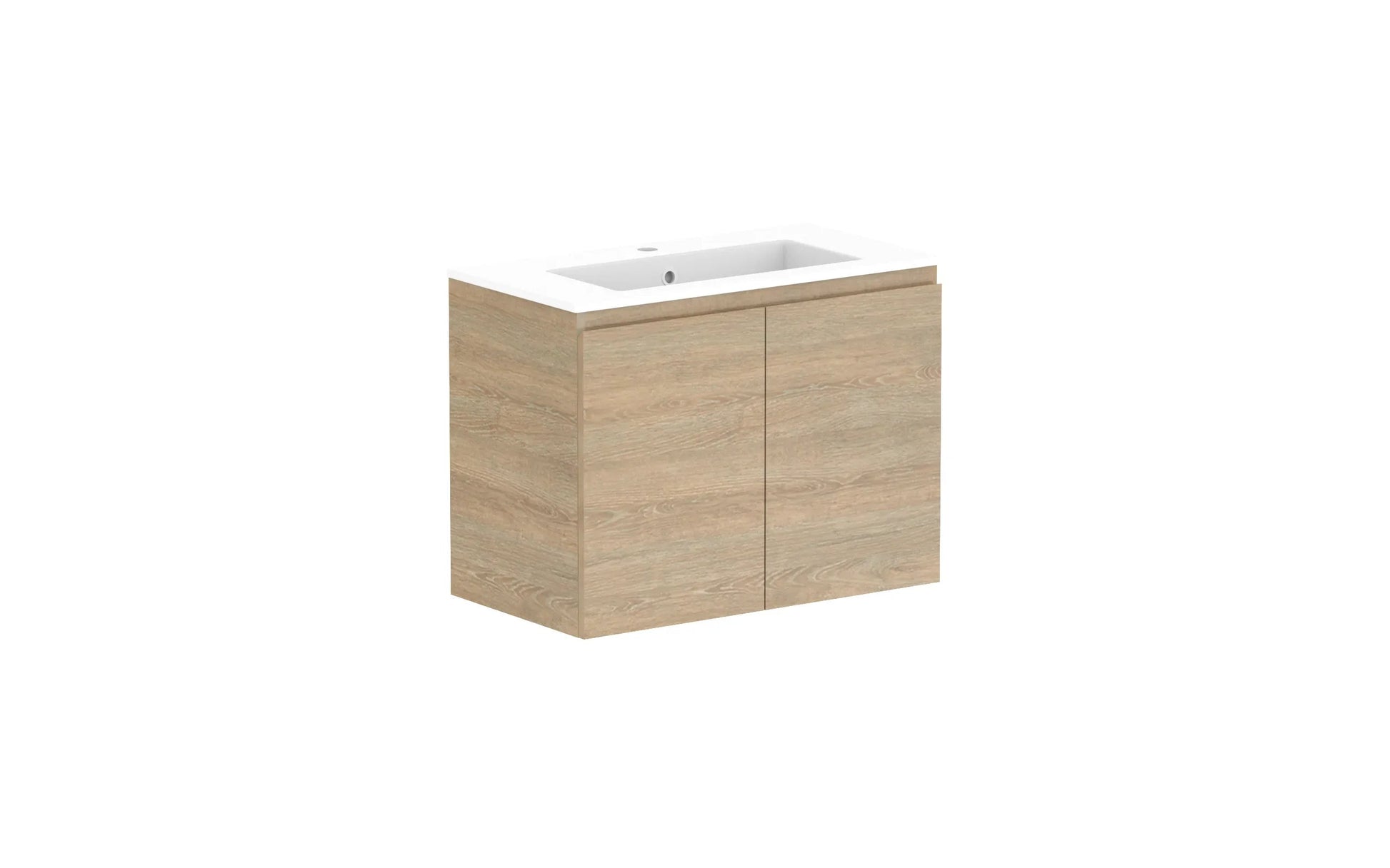 ADP Glacier Ensuite All Door Twin Wall Hung Vanity - 750mm / Cast Marble Moulded Top / Centre Bowl
