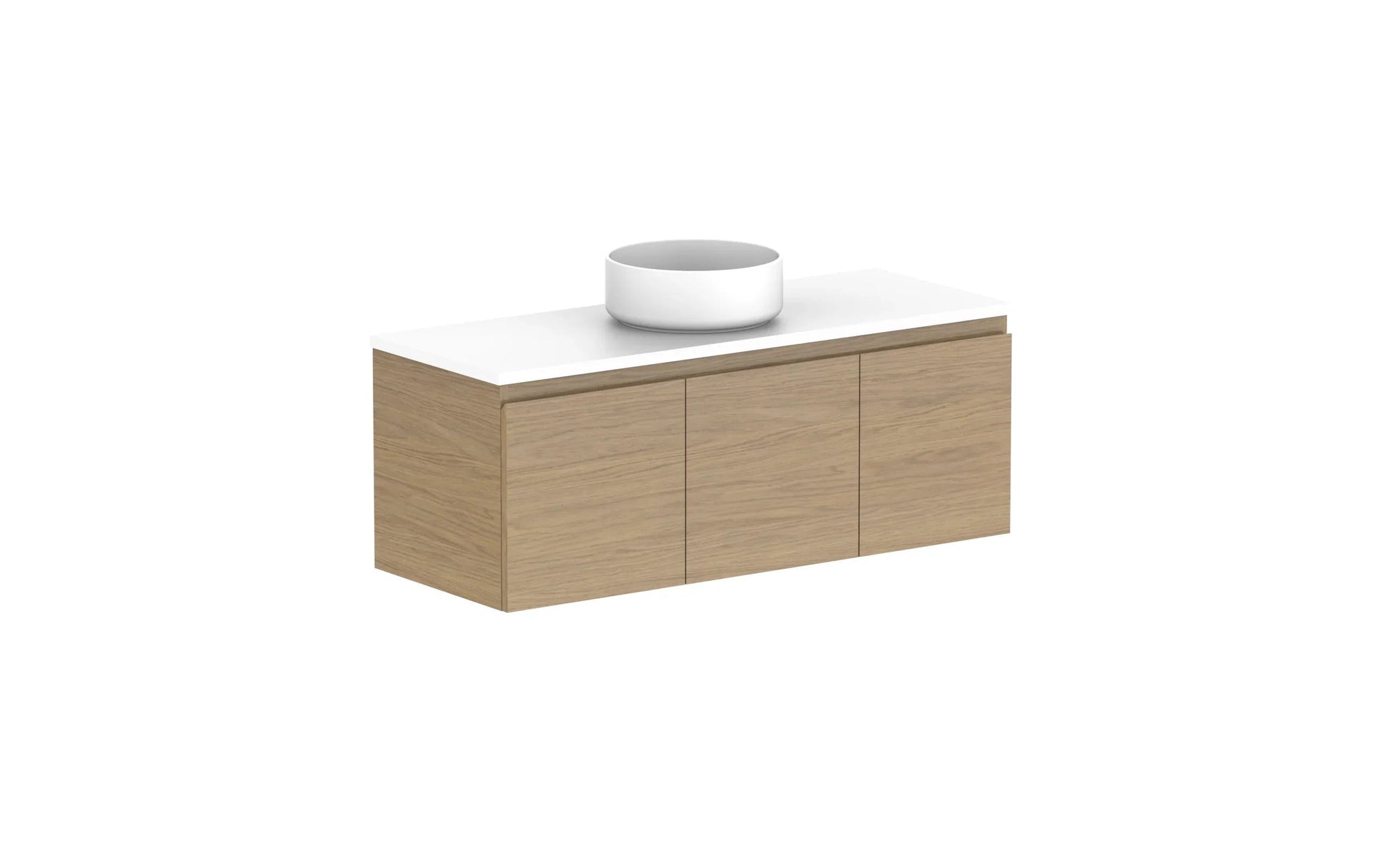 ADP Glacier Ensuite Door and Drawer Slim Wall Hung Vanity - 1050mm / Benchtop / Centre Bowl