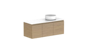 ADP Glacier Ensuite Door and Drawer Slim Wall Hung Vanity - 1050mm / Benchtop / Right Hand Bowl