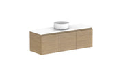 ADP Glacier Ensuite Door and Drawer Slim Wall Hung Vanity - 1200mm / Benchtop / Centre Bowl