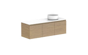 ADP Glacier Ensuite Door and Drawer Slim Wall Hung Vanity - 1200mm / Benchtop / Right Hand Bowl