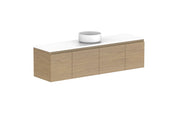 ADP Glacier Ensuite Door and Drawer Slim Wall Hung Vanity - 1500mm / Benchtop / Centre Bowl