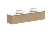 ADP Glacier Ensuite Door and Drawer Slim Wall Hung Vanity - 1800mm / Benchtop / Double Bowl