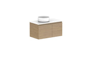 ADP Glacier Ensuite Door and Drawer Slim Wall Hung Vanity - 750mm / Benchtop / Left Hand Bowl