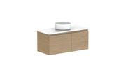 ADP Glacier Ensuite Door and Drawer Slim Wall Hung Vanity - 900mm / Benchtop / Centre Bowl