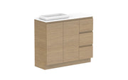 ADP Glacier Ensuite Door and Drawer Trio Freestanding Vanity - 1050mm / Benchtop / Left Hand Bowl