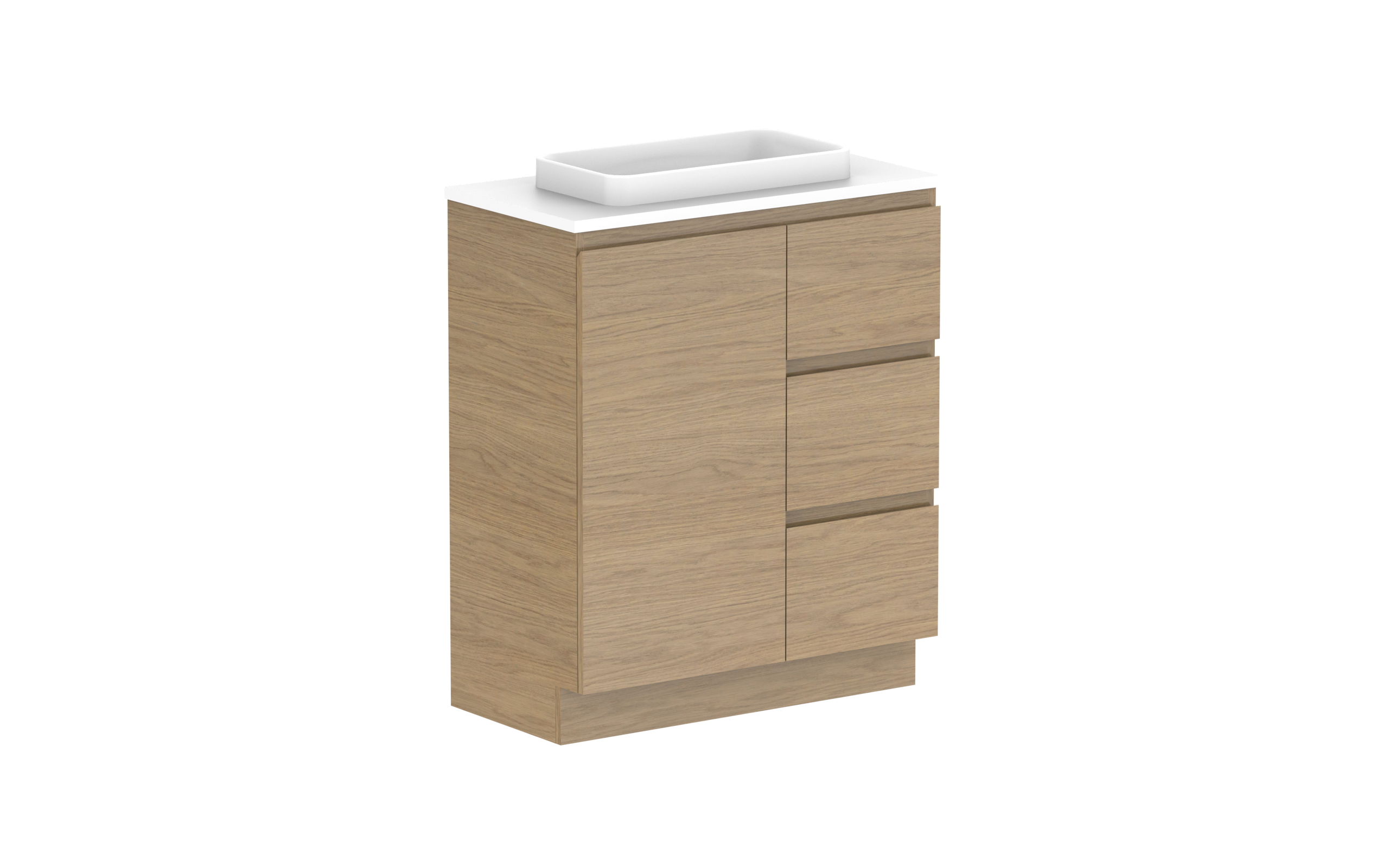 ADP Glacier Lite Ensuite Door & Drawer Trio Freestanding Vanity
