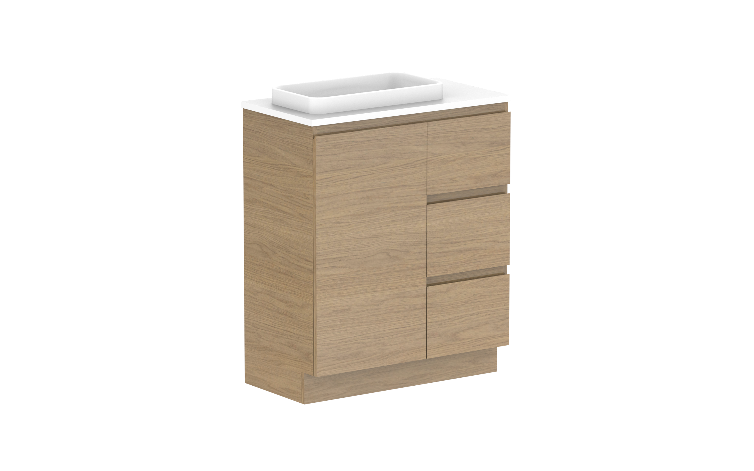 ADP Glacier Lite Ensuite Door & Drawer Trio Freestanding Vanity