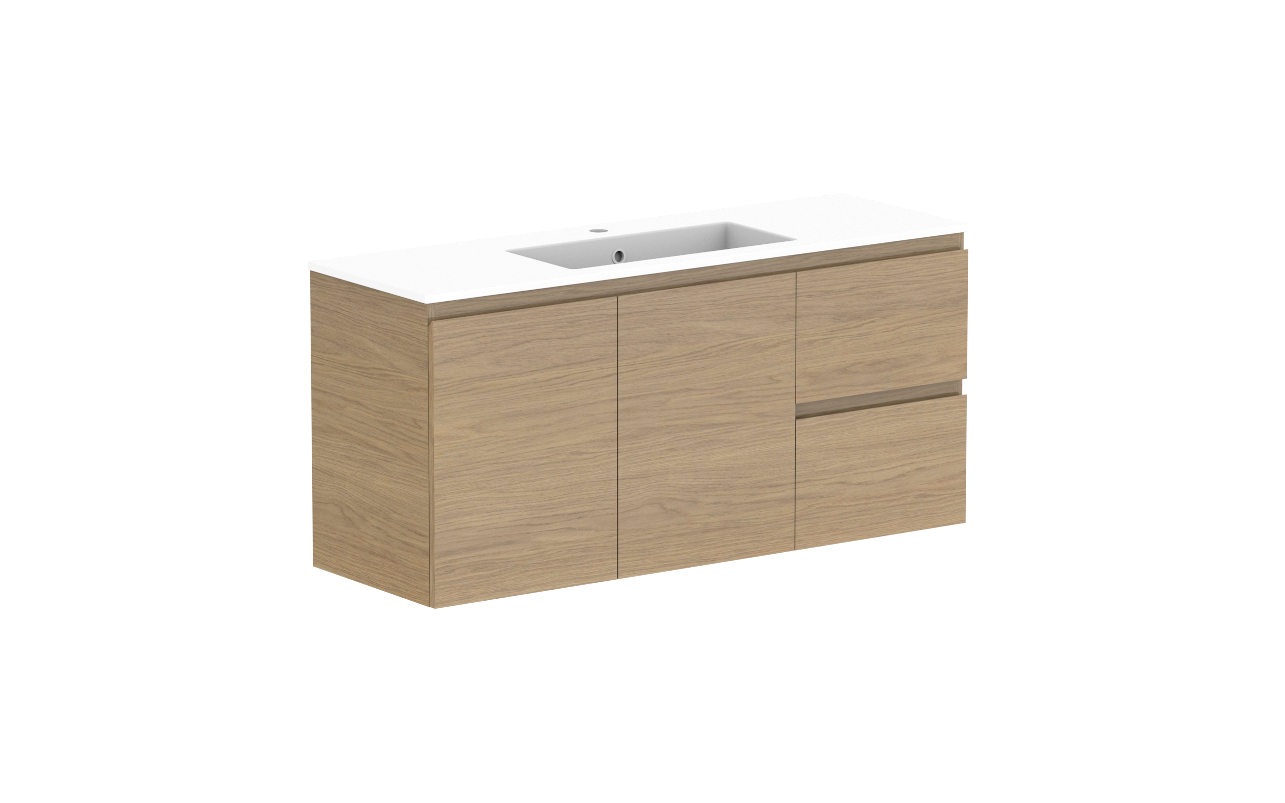ADP Glacier Lite Ensuite Door & Drawer Twin Wall Hung Vanity