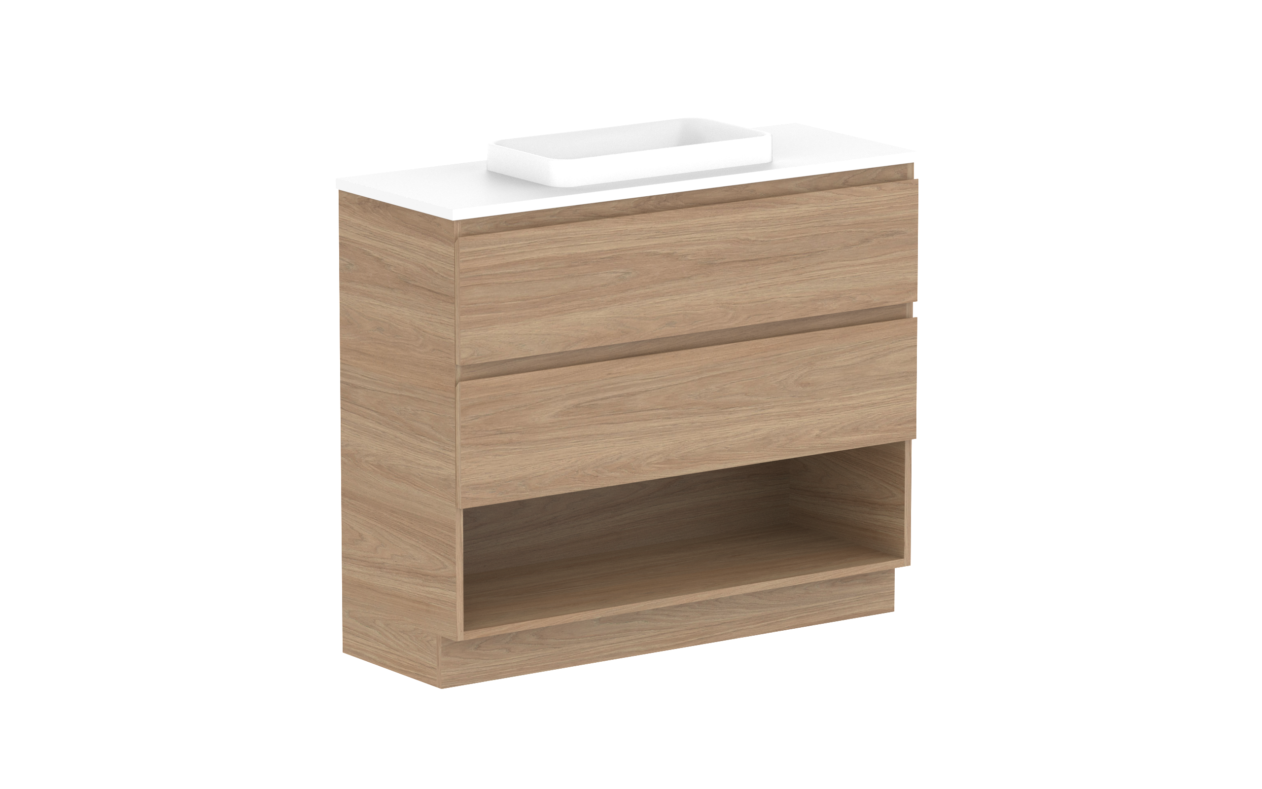 ADP Glacier Shelf Lite Ensuite Trio Freestanding Vanity