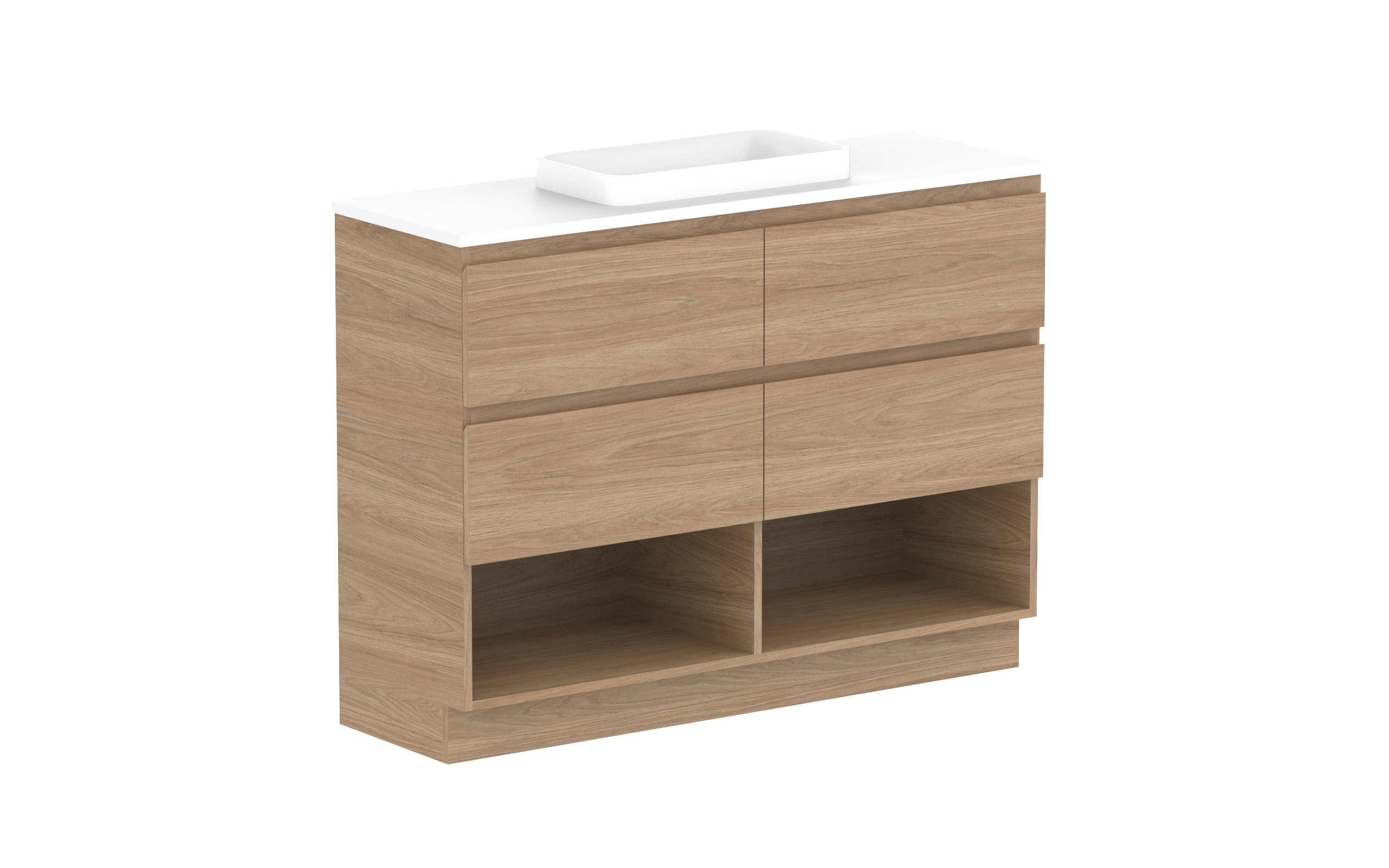 ADP Glacier Shelf Lite Ensuite Trio Freestanding Vanity