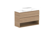 ADP Glacier Shelf Ensuite Twin Wall Hung Vanity - 1050mm / Benchtop / Centre Bowl