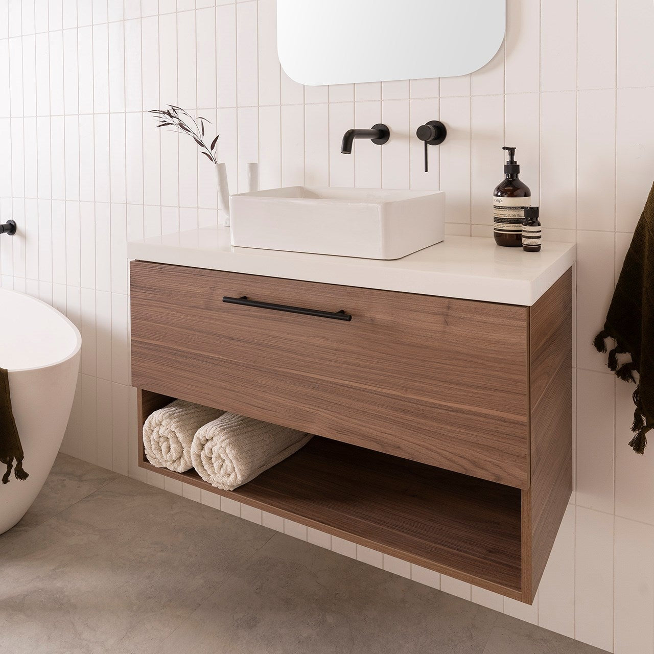 ADP Glacier Shelf Lite Ensuite Slim Wall Hung Vanity