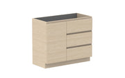 ADP Glacier Hamper Freestanding Vanity - 1050mm / No Top / Left Hand Bowl