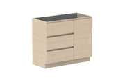 ADP Glacier Hamper Freestanding Vanity - 1050mm / No Top / Right Hand Bowl