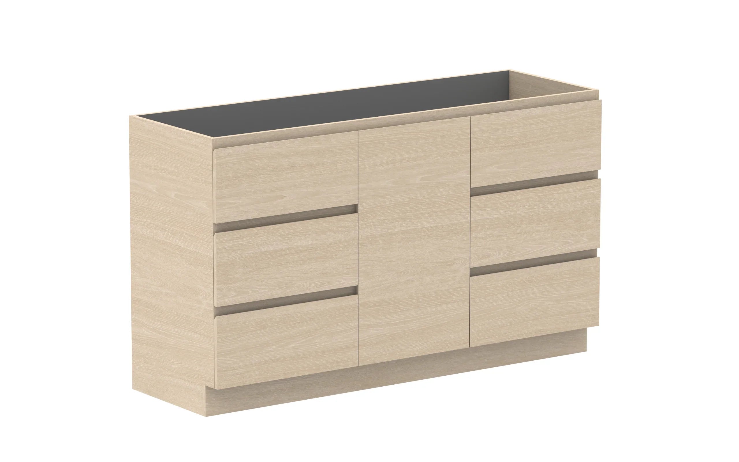 ADP Glacier Hamper Freestanding Vanity - 1500mm / No Top / Centre Bowl